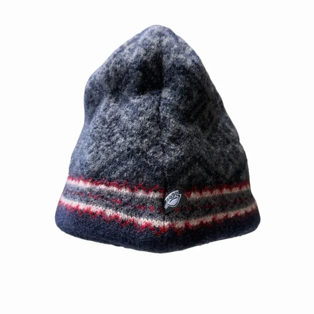 TURTLE FUR Boys Wool Beanie Warm Hat Gray Blue Red Winter Ski